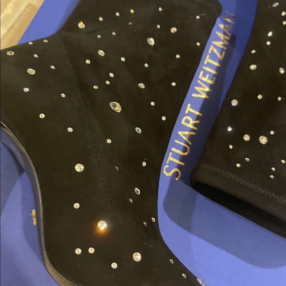 NEW! STUART WEITZMAN RHINESTONE BOOTIES - Picture 4 of 11